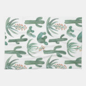 Saguaro Cactus Desert Aloe Pattern Wasserfarbe Geschirrtuch (Horizontal)