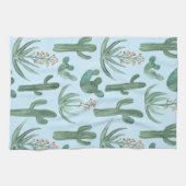 Saguaro Cactus Desert Aloe Pattern Wasserfarbe Geschirrtuch (Horizontal)