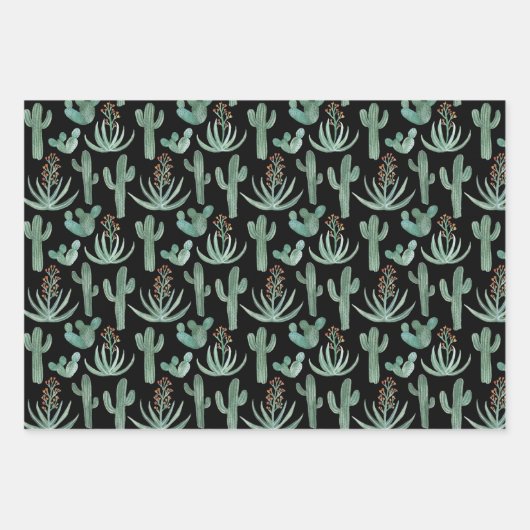 Saguaro Cactus Desert Aloe Pflanze Geschenkpapier Set (Vorderseite 2)