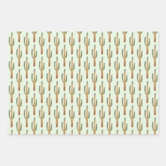 Saguaro Cactus Desert Pflanze Erdung Geschenkpapier Set (Vorderseite 3)