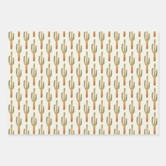 Saguaro Cactus Desert Pflanze Erdung Geschenkpapier Set (Vorderseite 2)