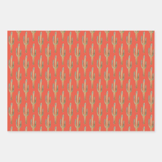 Saguaro Cactus Desert Pflanze Weihnachtsgeschenk Geschenkpapier Set (Vorderseite 3)