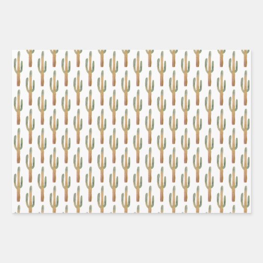 Saguaro Cactus Desert Pflanze Weihnachtsgeschenk Geschenkpapier Set (Vorderseite)