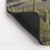 Saguaro Cactus et Catalina Mountains, Tucson AZ Mousepad (Ecke)