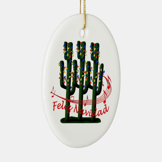 Saguaro Cactus Feliz Navidad Weihnachtsschmuck (Rechts)