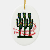 Saguaro Cactus Feliz Navidad Weihnachtsschmuck (Vorne)