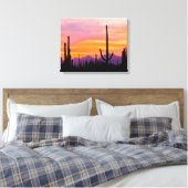 Saguaro Cactus Forest at Sunset Leinwanddruck (Insitu (Schlafzimmer))