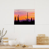 Saguaro Cactus Forest at Sunset Poster (Küche)