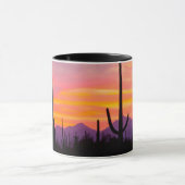 Saguaro Cactus Forest at Sunset Tasse (Zentrum)