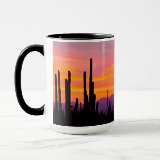 Saguaro Cactus Forest at Sunset Tasse (Links)