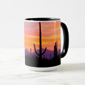 Saguaro Cactus Forest at Sunset Tasse (VorderseiteRechts)