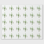 Saguaro Cactus Green Pattern Wüste Geschenkpapier (Flach)