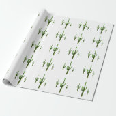Saguaro Cactus Green Pattern Wüste Geschenkpapier (Ungerollt)