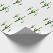 Saguaro Cactus Green Pattern Wüste Geschenkpapier (Ecke)