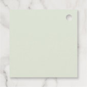 Saguaro Cactus Hand Drawn Green Baby Shower Geschenkanhänger (Rückseite)