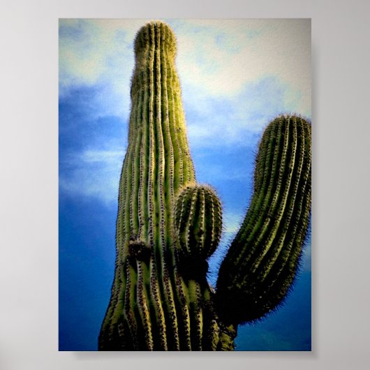 Saguaro Cactus High Postcard Poster (Vorne)