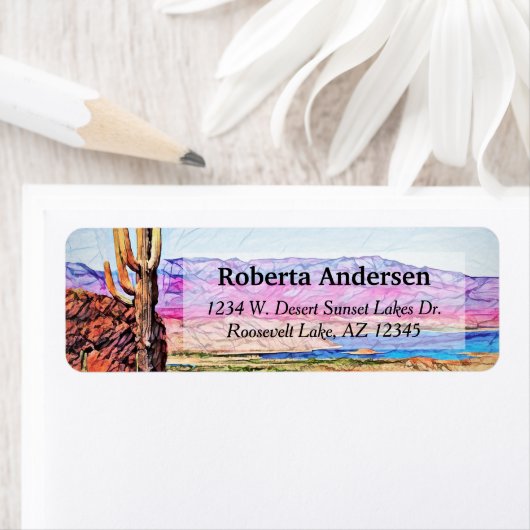 Saguaro Cactus Lila Mountians Blue Lake Arizona (Insitu)