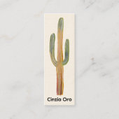 Saguaro Cactus Minimalistische Naturwüste Mini Visitenkarte (Vorderseite)