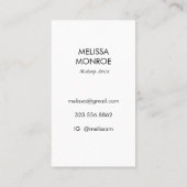 Saguaro Cactus Moon Stars Pattern Pink INITIALS Visitenkarte (Rückseite)