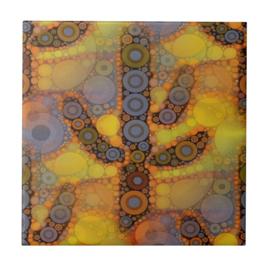 Saguaro Cactus Mosaic Design Fliese (Vorderseite)