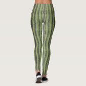 Saguaro Cactus Needles Vertical Stripe Südwesten Leggings (Rückseite)