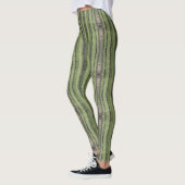 Saguaro Cactus Needles Vertical Stripe Südwesten Leggings (Links)