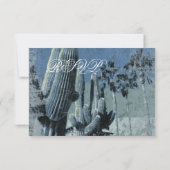Saguaro Cactus Palm Tree Arizona Wedding RSVP Card Karte (Rückseite)
