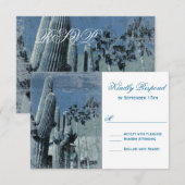 Saguaro Cactus Palm Tree Arizona Wedding RSVP Card Karte (Vorne/Hinten)