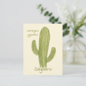 Saguaro Cactus postcard. Postkarte (Stehend Vorderseite)