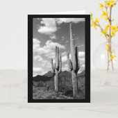 Saguaro Cactus Sonoran Desert Foto Grußkarten Karte (Gelbe Blume)