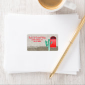 Saguaro Cactus Stucco Zurück Adressaufkleber (Insitu)