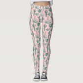 Saguaro Cactus succulents Watercolor Leggings (Vorderseite)