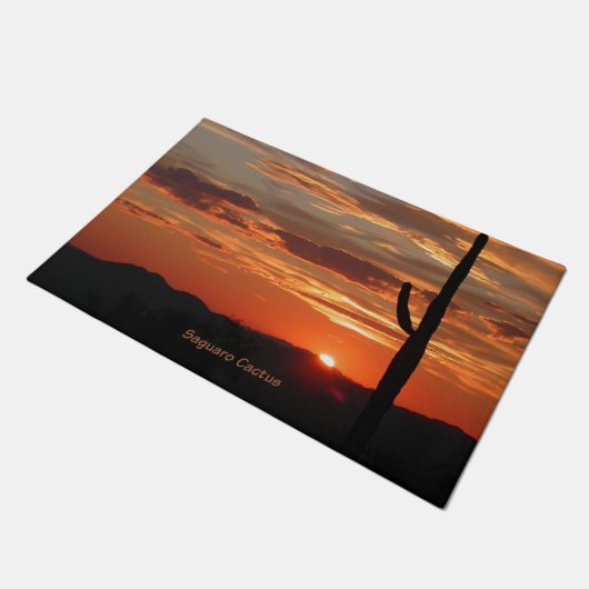 Saguaro Cactus, Sunset, Fußmatte (Schrägansicht)