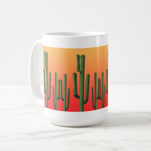 Saguaro Cactus Sunset Tasse (Vorderseite Links)