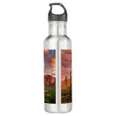 Saguaro Cactus Superstition Berg Sonnenuntergang W Edelstahlflasche (Rückseite)