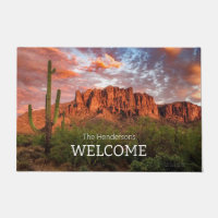 Saguaro Cactus Superstition Mountain Sonnenunterga