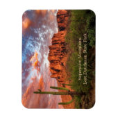 Saguaro Cactus Superstition Mountain Sonnenunterga Magnet (Vertikal)