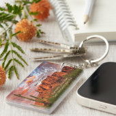 Saguaro Cactus Superstition Mountain Sonnenunterga Schlüsselanhänger (Vorderseite rechts)