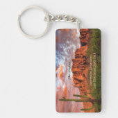 Saguaro Cactus Superstition Mountain Sonnenunterga Schlüsselanhänger (Vorderseite)