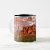 Saguaro Cactus Superstition Zweifarbige Tasse (Vorderseite Links)