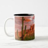 Saguaro Cactus Superstition Zweifarbige Tasse (Links)