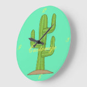 Saguaro Cactus Thunder_Cove Große Wanduhr (Winkel)