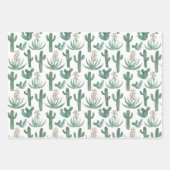 Saguaro Cactus Wüste Wasserfarbe Natur Botanisch Geschenkpapier Set (Vorderseite)