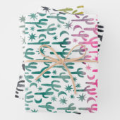 Saguaro Cactus Wüste Wasserfarbe Natur Botanisch Geschenkpapier Set (Beispiel)