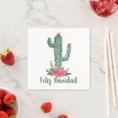 Saguaro Christmas Cactus Feliz Navidad Serviette (Beispiel)