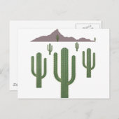 Saguaro Christmas Lights Feiertagspostkarte (Vorne/Hinten)