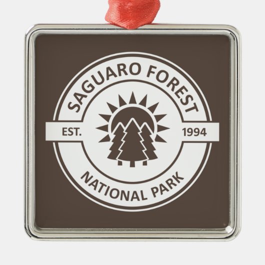 Saguaro Forest National Park Ornament Aus Metall (Vorne)