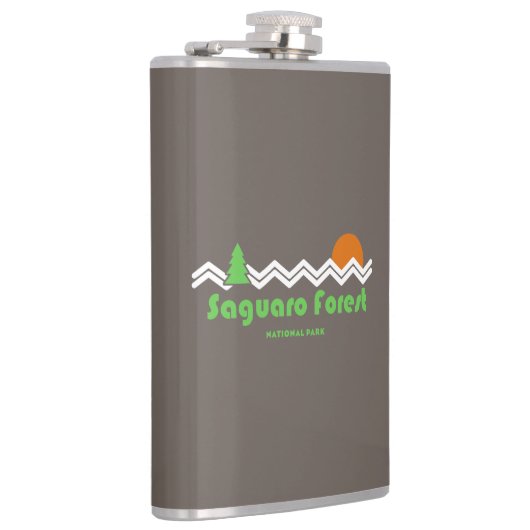 Saguaro Forest National Park Retro Flachmann (Rechts)