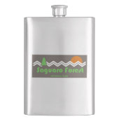 Saguaro Forest National Park Retro Flachmann (Vorderseite)