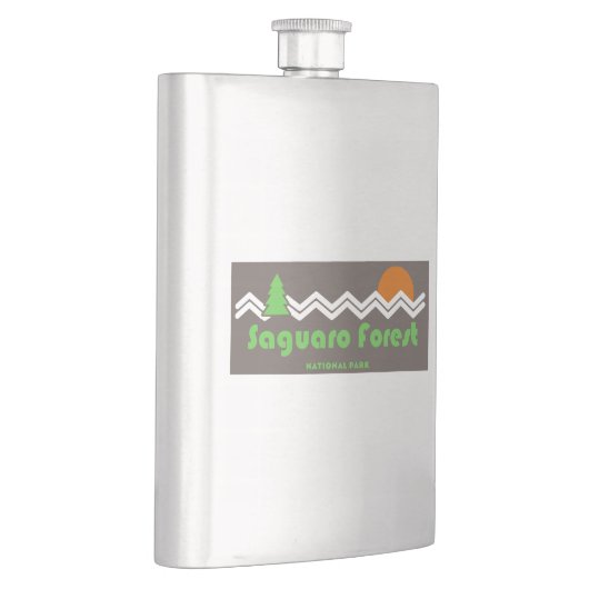 Saguaro Forest National Park Retro Flachmann (Rechts)